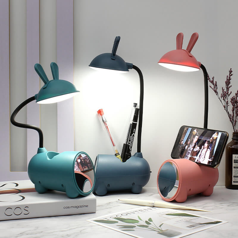 Cartoon Kaninchen LED Touch USB Stifthalter – Schreibtischlampe
