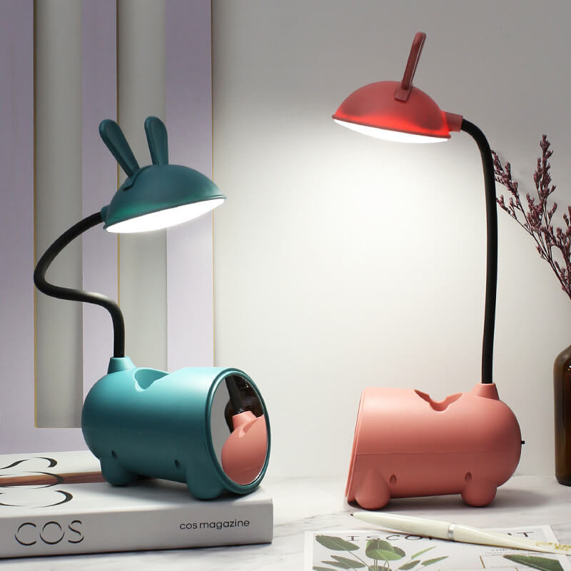 Cartoon Kaninchen LED Touch USB Stifthalter – Schreibtischlampe
