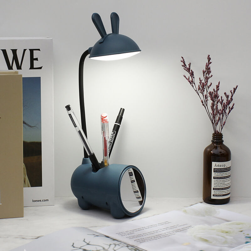 Cartoon Kaninchen LED Touch USB Stifthalter – Schreibtischlampe