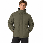 Wendbare Herrenjacke | Hoher Kragen & Kordelzüge | Packbares Reißverschlussdesign