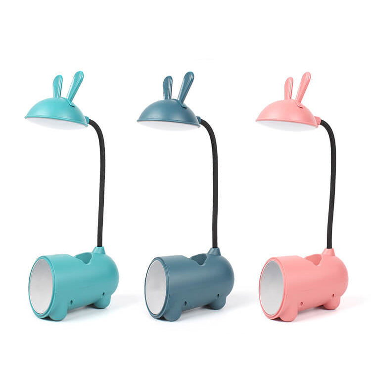 Cartoon Kaninchen LED Touch USB Stifthalter – Schreibtischlampe