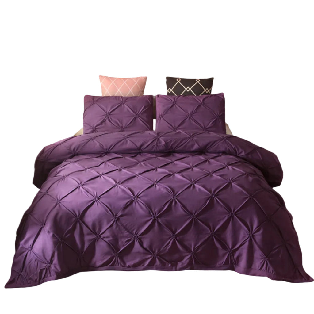 Bettwäsche Set aus Mikrofaser und Satin | Glatte Bettwäsche für Schlafzimmer | Bettwäsche in Mehreren Größen | Novera