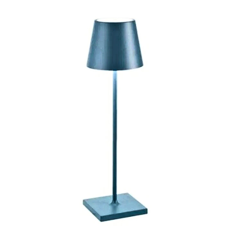 Kabellose LED Tischlampe mit Touch Steuerung | Wiederaufladbare Lampe aus Metall und Kunststoff | Dimmbare Innenbeleuchtung | Novera