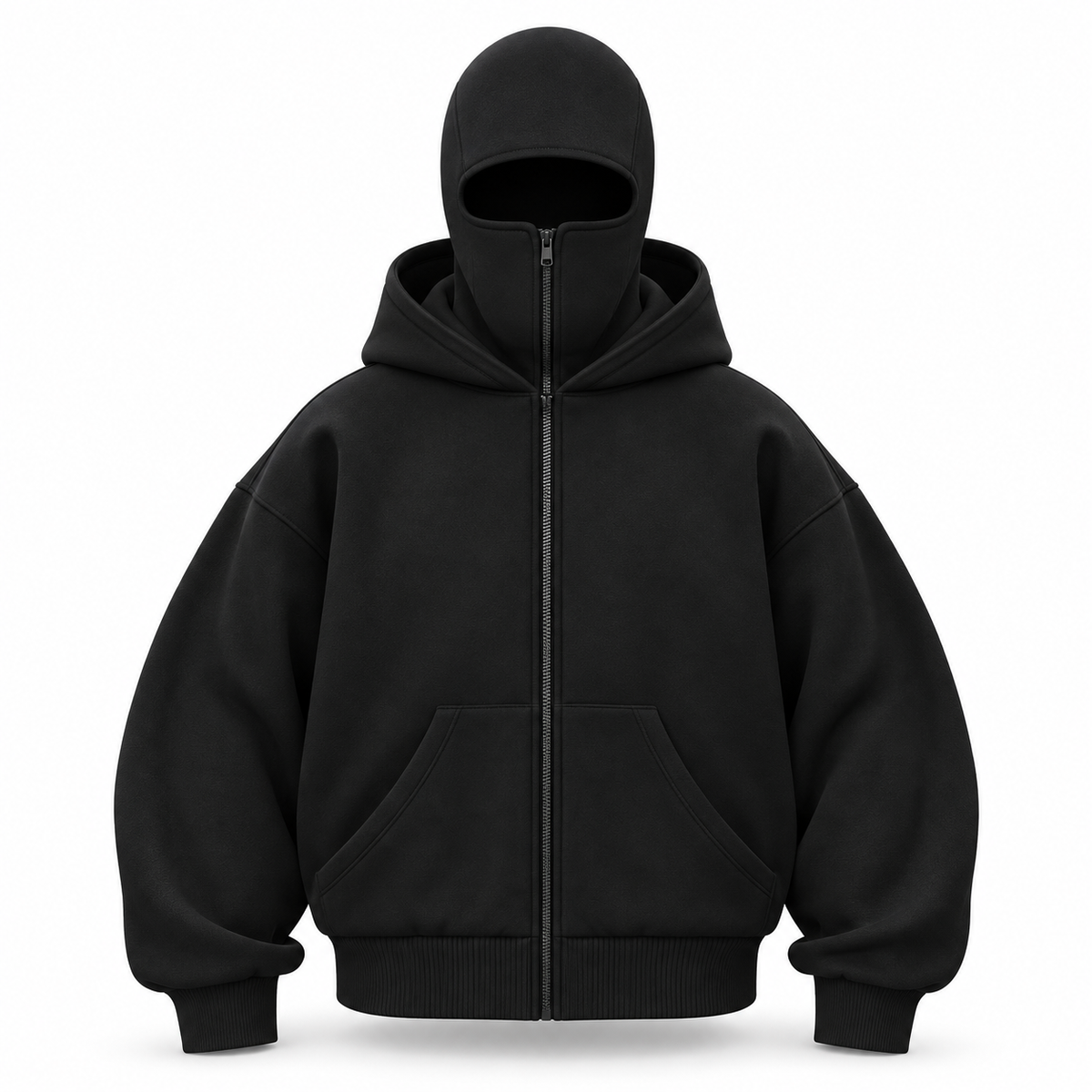 Oversized Hoodie aus Baumwollmix | Lockere Kapuzenjacke | Reißverschluss & Streetwear