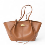 Minimalistische Tote Bag - PU Schultertasche mit Reißverschluss