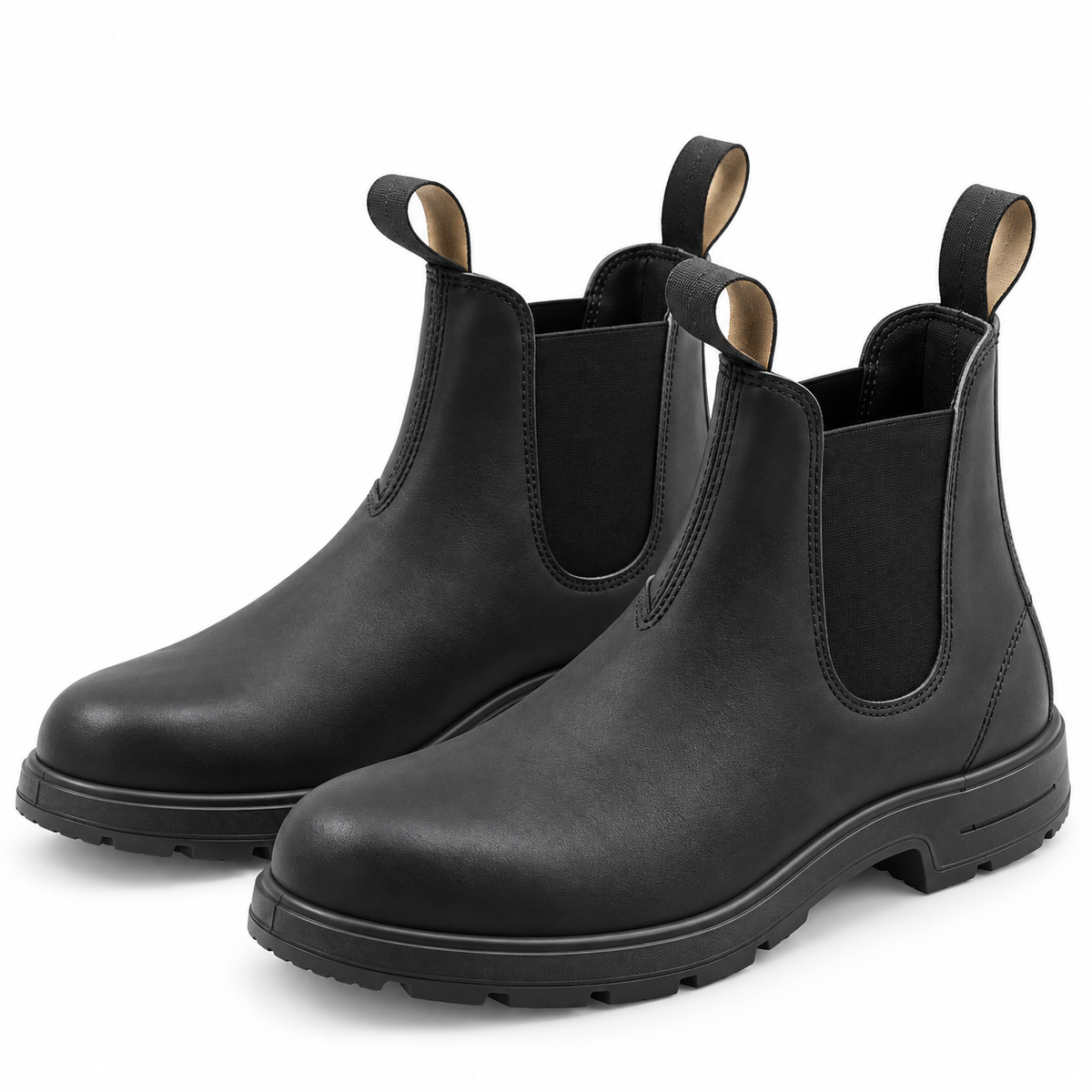 Chelsea Stiefel mit Synthetik-Obermaterial | Slip-On Design | Elastische Seiteneinsätze