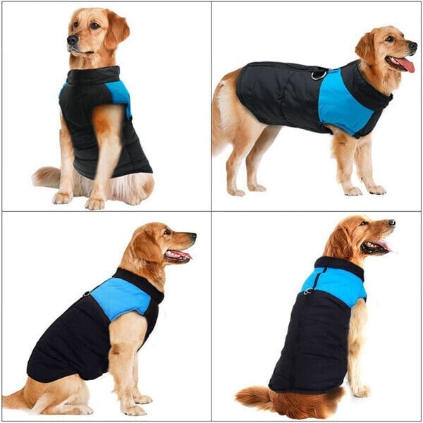 Hundejacke für Herbst und Winter - Polyester Hundemantel Einfarbig