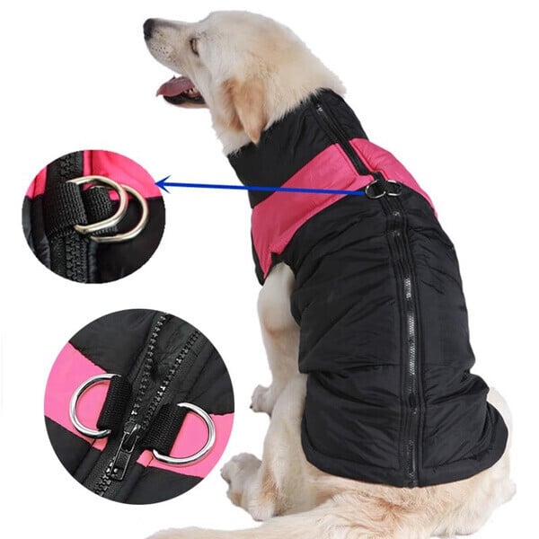 Hundejacke für Herbst und Winter - Polyester Hundemantel Einfarbig