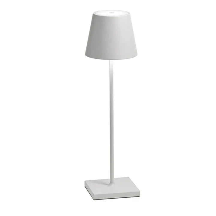 Kabellose LED Tischlampe mit Touch Steuerung | Wiederaufladbare Lampe aus Metall und Kunststoff | Dimmbare Innenbeleuchtung | Novera