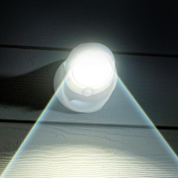 LED Garten Sensorleuchte - Kunststoff Außenwandleuchte Weiß 124mm