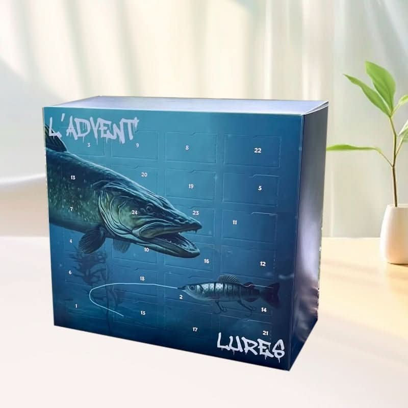 Angelköder Adventskalender 2026 | 24 Angelköder | Für Süß- & Salzwasser