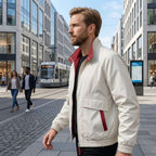 Bomberjacke mit Stehkragen | Lockere Passform & Frontreißverschluss | Elastische Bündchen & Taschen