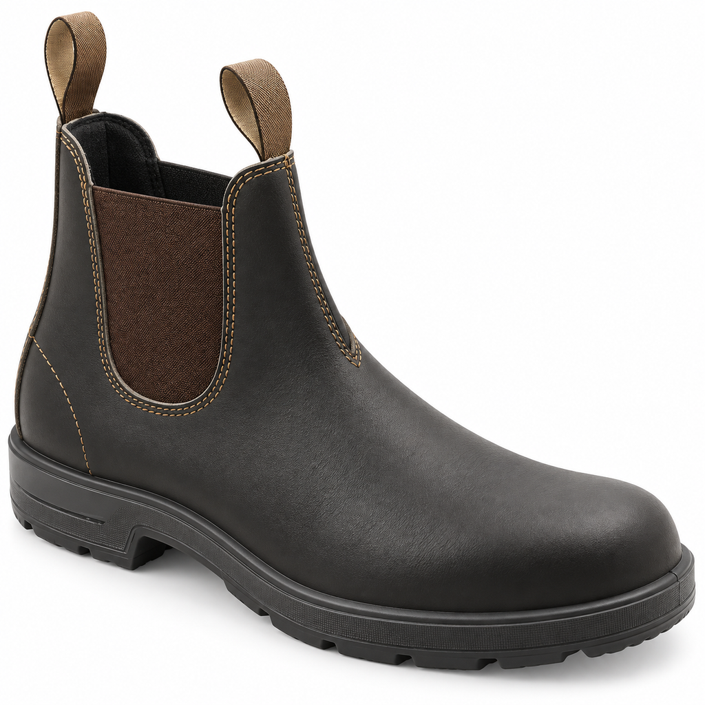 Chelsea Stiefel mit Synthetik-Obermaterial | Slip-On Design | Elastische Seiteneinsätze
