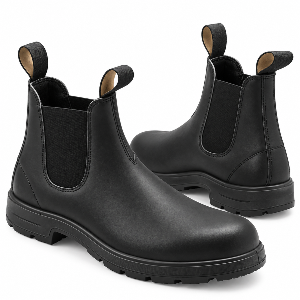 Chelsea Stiefel mit Synthetik-Obermaterial | Slip-On Design | Elastische Seiteneinsätze