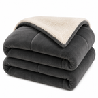 Wendedecke aus Mikrofaser | Doppelseitiges Strickgewebe | Weicher Überwurf für Sofa und Bett