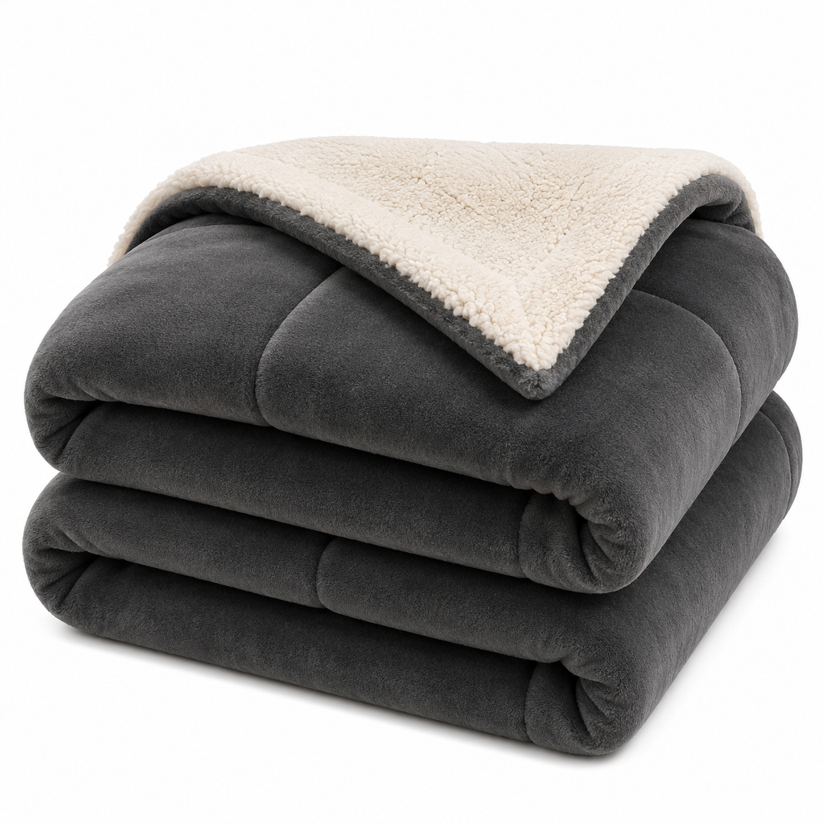 Wendedecke aus Mikrofaser | Doppelseitiges Strickgewebe | Weicher Überwurf für Sofa und Bett