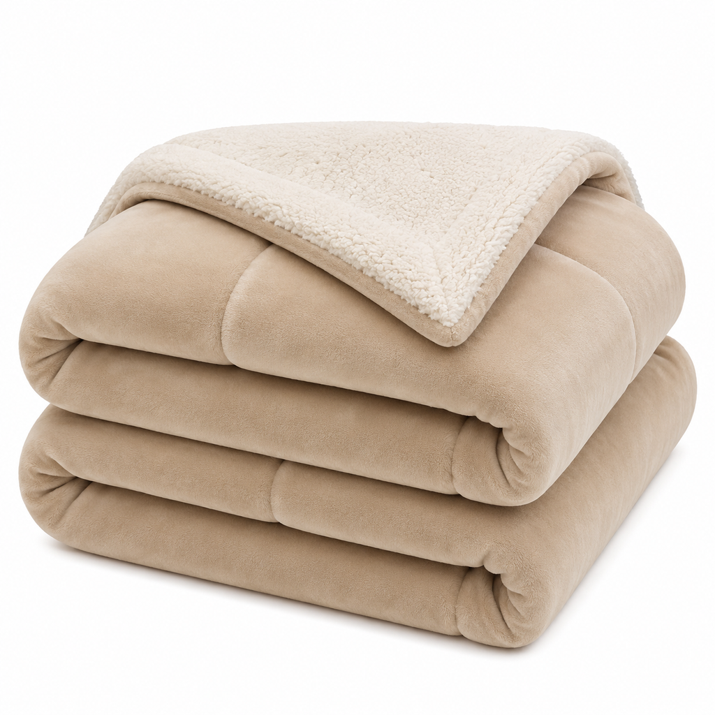 Wendedecke aus Mikrofaser | Doppelseitiges Strickgewebe | Weicher Überwurf für Sofa und Bett