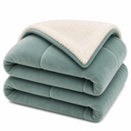 Wendedecke aus Mikrofaser | Doppelseitiges Strickgewebe | Weicher Überwurf für Sofa und Bett