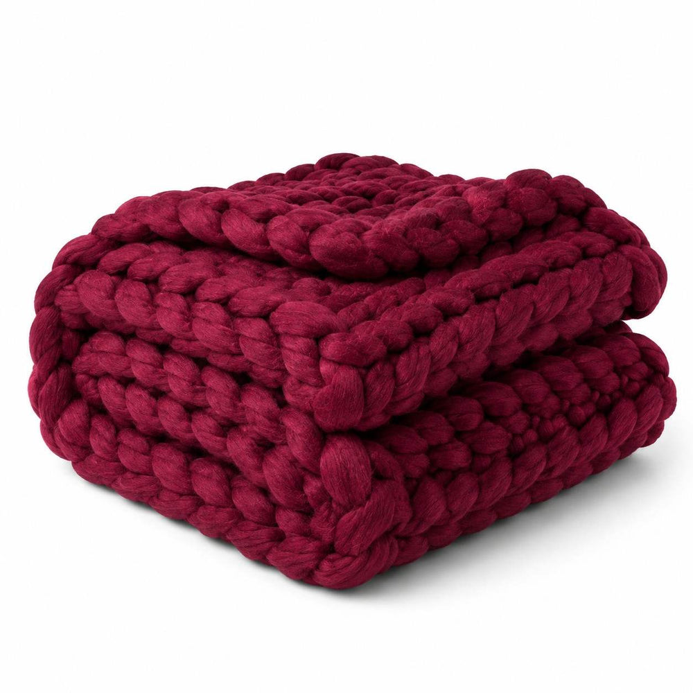 DIY-Strickdecken-Set | Acrylgarn & Online-Anleitung | Handstricken ohne Stricknadeln