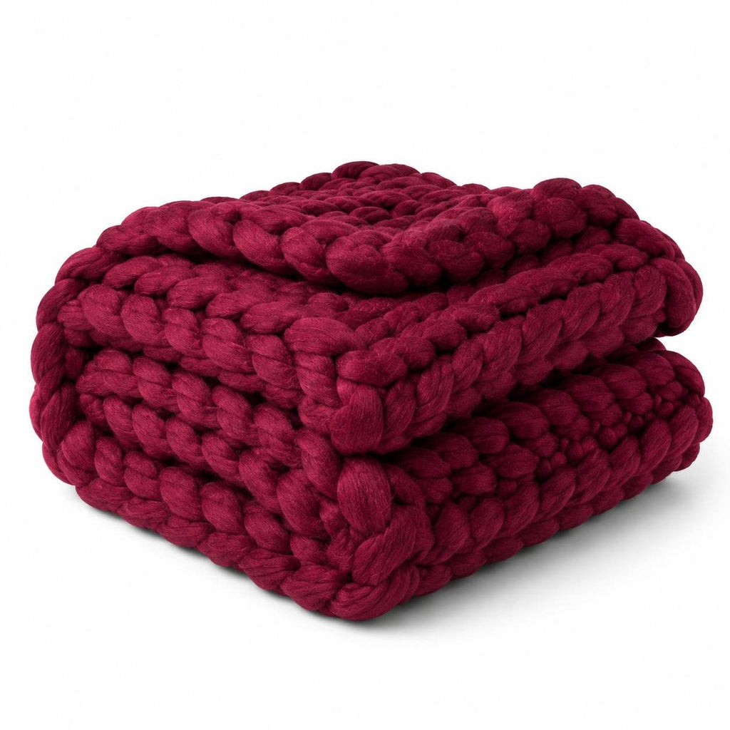 DIY-Strickdecken-Set | Acrylgarn & Online-Anleitung | Handstricken ohne Stricknadeln