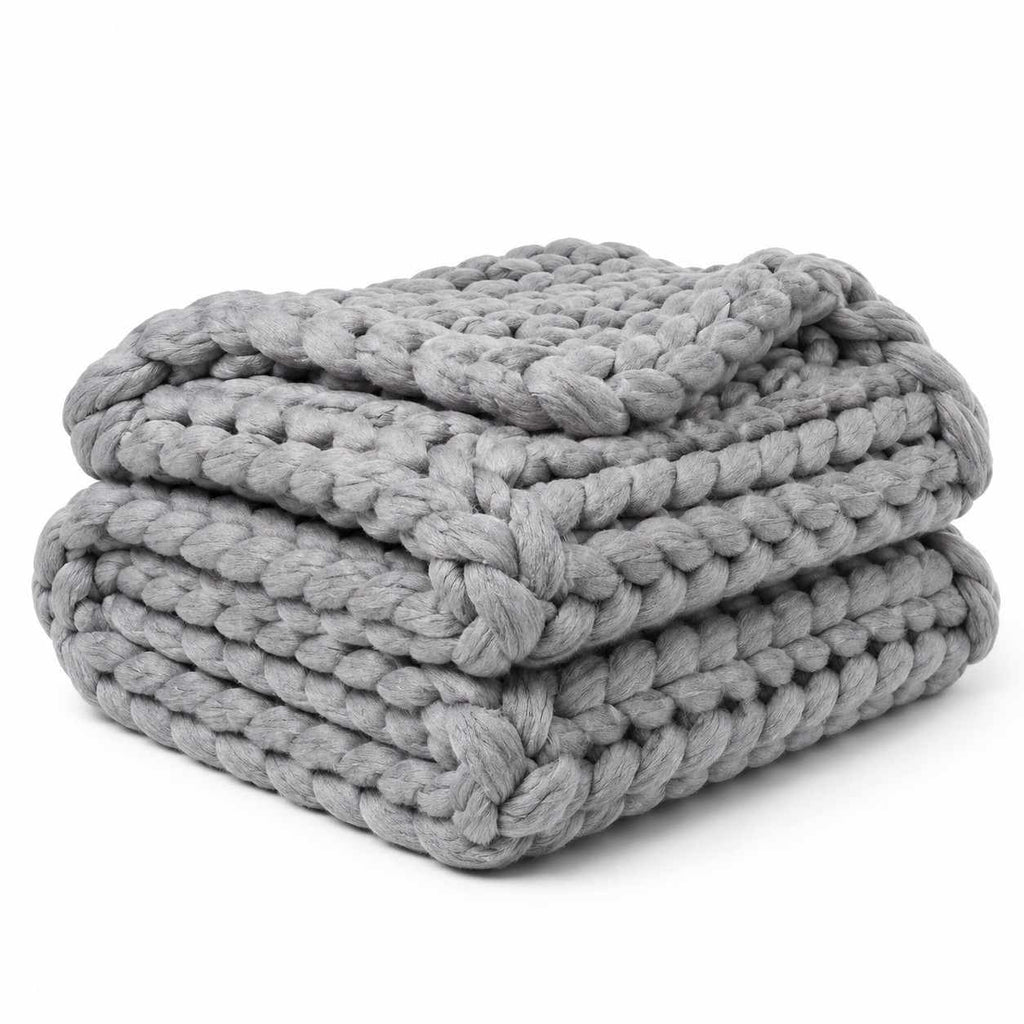 DIY-Strickdecken-Set | Acrylgarn & Online-Anleitung | Handstricken ohne Stricknadeln