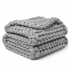 DIY-Strickdecken-Set | Acrylgarn & Online-Anleitung | Handstricken ohne Stricknadeln
