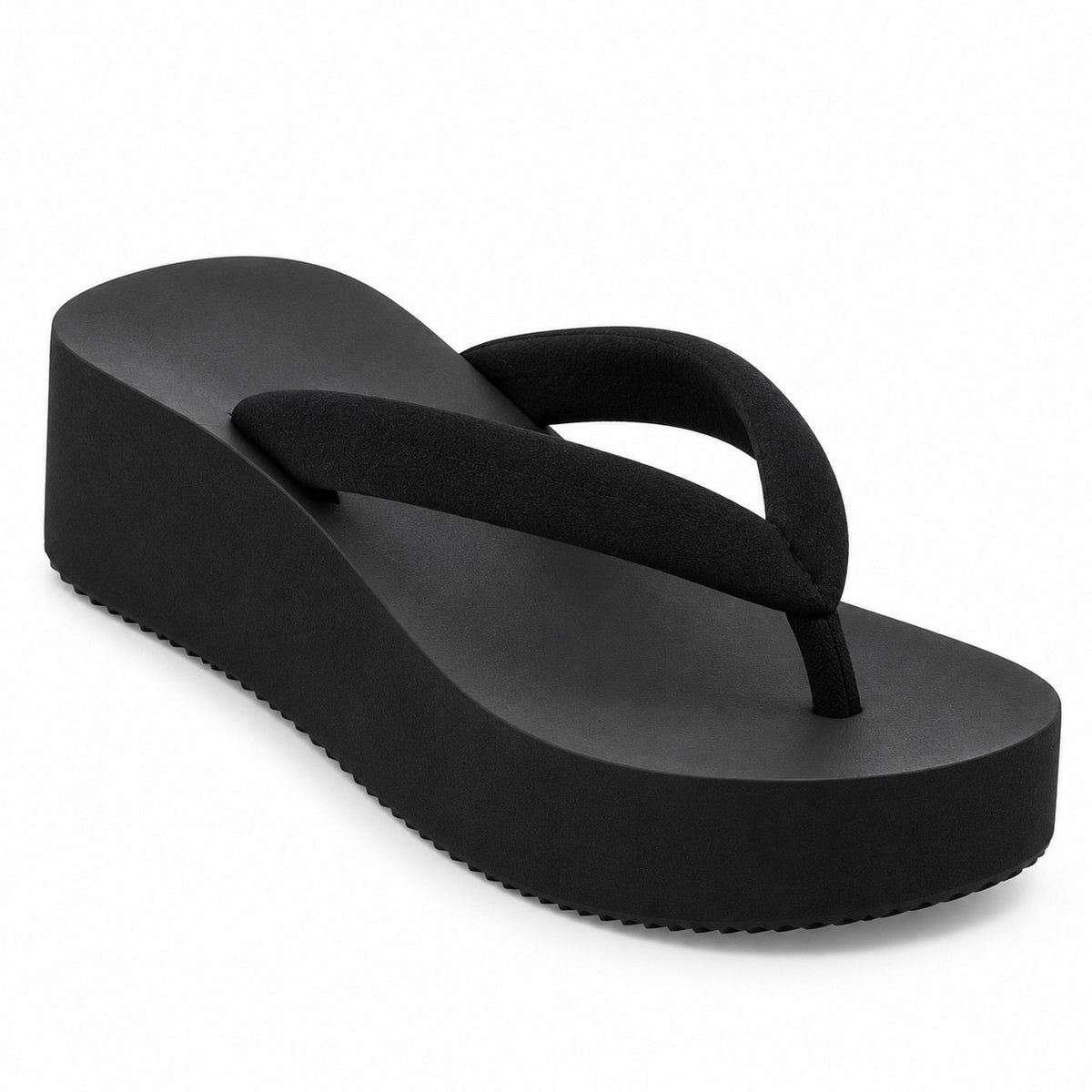 Damen-Flip-Flops mit Keilabsatz | Leichte EVA-Sohle & PU-Riemen | Offene Slip-On-Sandalen für den Sommer