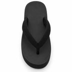 Damen-Flip-Flops mit Keilabsatz | Leichte EVA-Sohle & PU-Riemen | Offene Slip-On-Sandalen für den Sommer