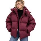 Damen-Pufferjacke | Steppdesign mit isolierender Füllung | Hoher Kragen & Reißverschlusstaschen