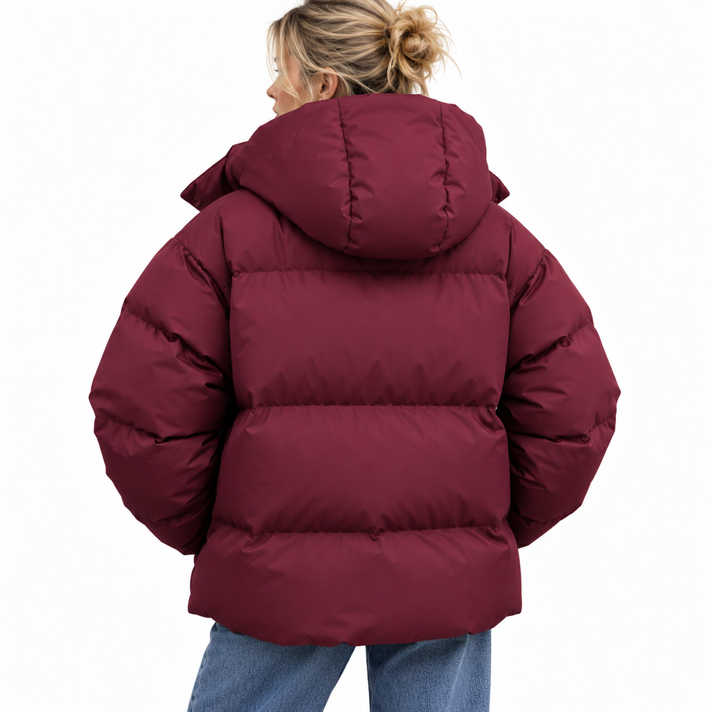 Damen-Pufferjacke | Steppdesign mit isolierender Füllung | Hoher Kragen & Reißverschlusstaschen