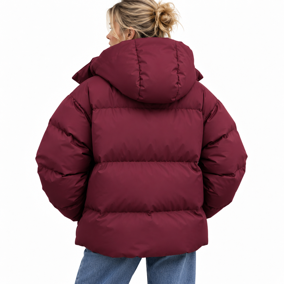 Damen-Pufferjacke | Steppdesign mit isolierender Füllung | Hoher Kragen & Reißverschlusstaschen