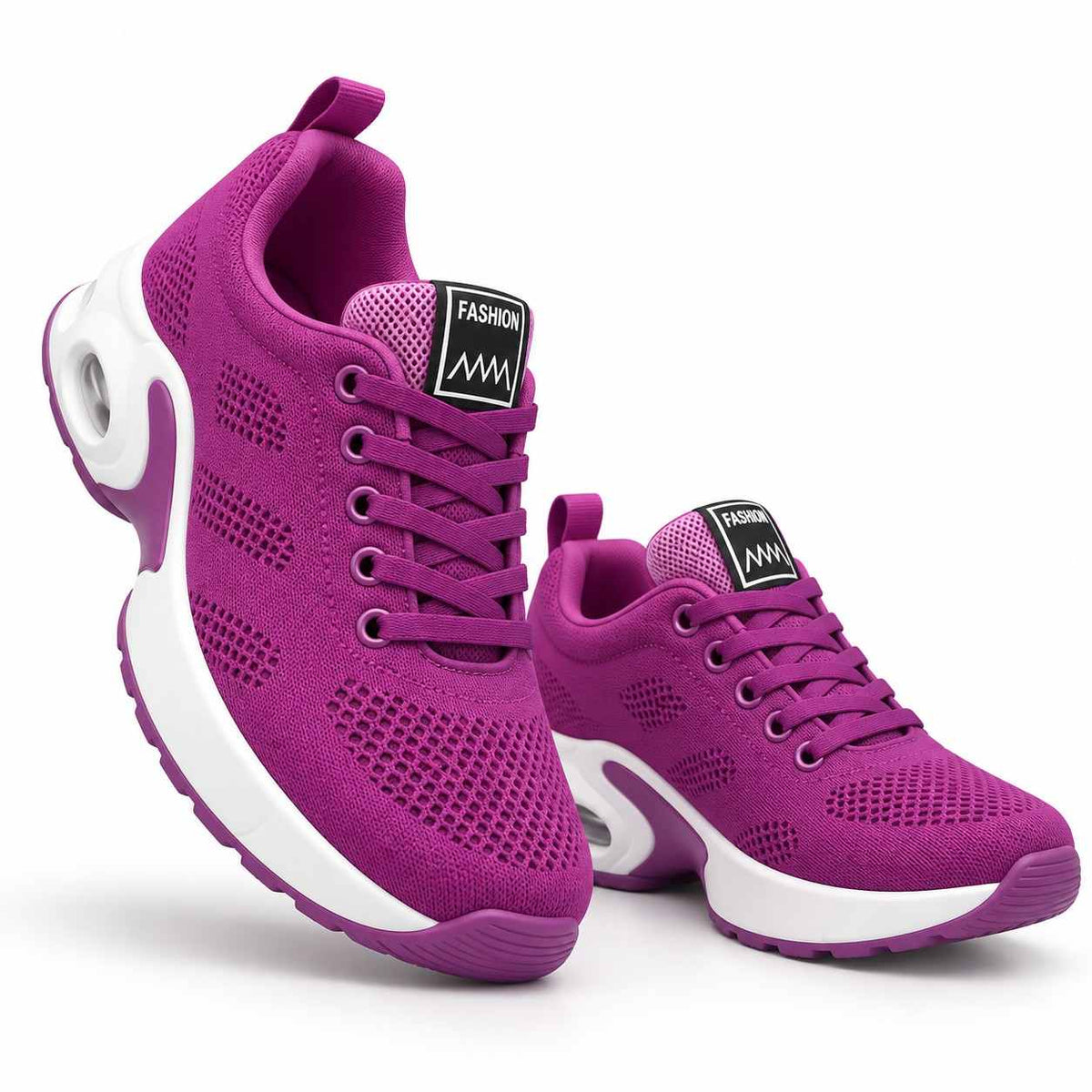 Damen-Sneaker mit Schnürung | Leichtes Polyester-Obermaterial | Dicke Sohle für Alltag und Freizeit