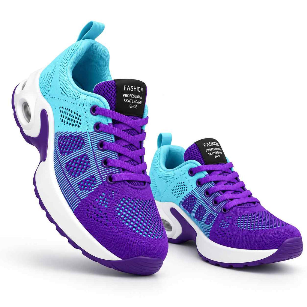 Damen-Sneaker mit Schnürung | Leichtes Polyester-Obermaterial | Dicke Sohle für Alltag und Freizeit