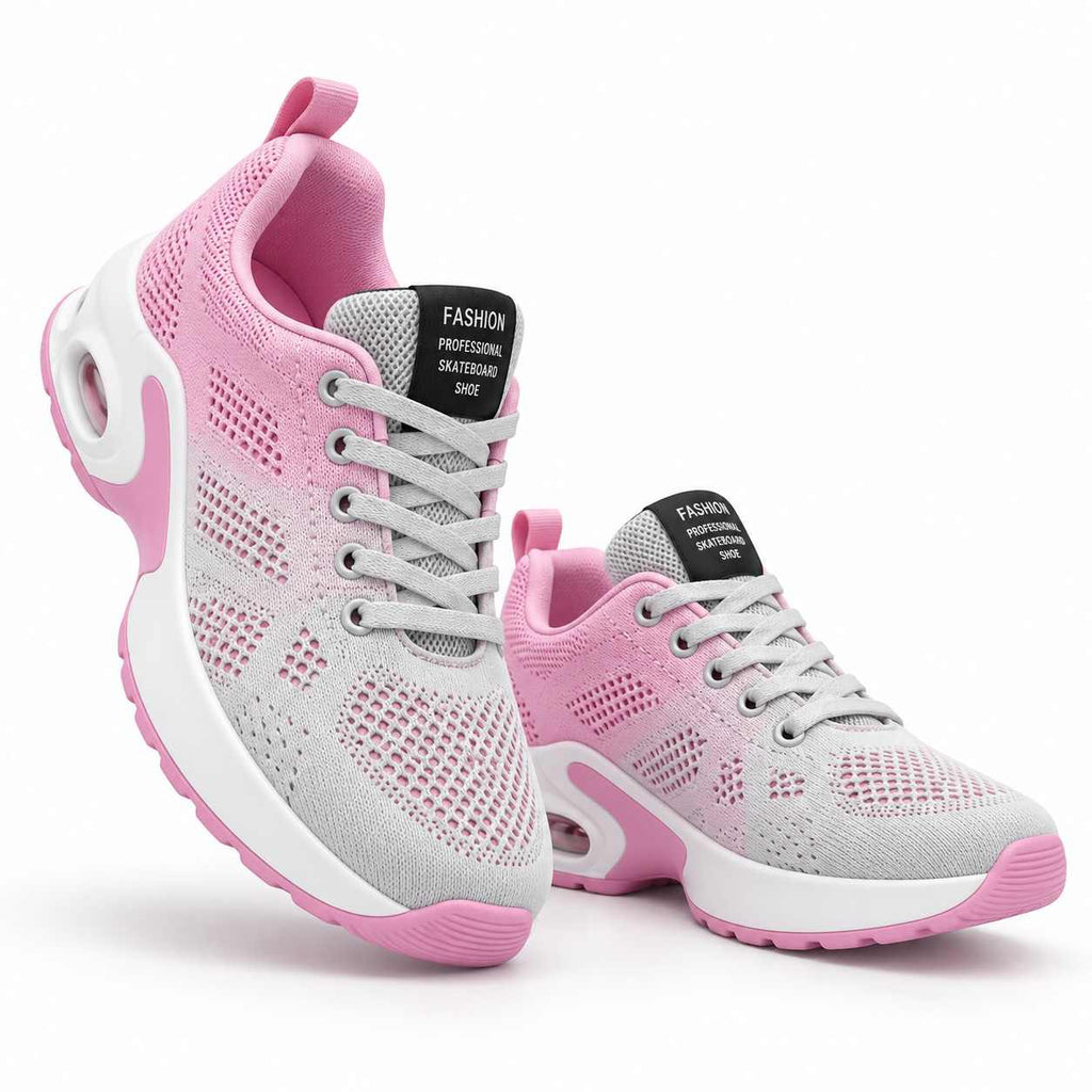 Damen-Sneaker mit Schnürung | Leichtes Polyester-Obermaterial | Dicke Sohle für Alltag und Freizeit