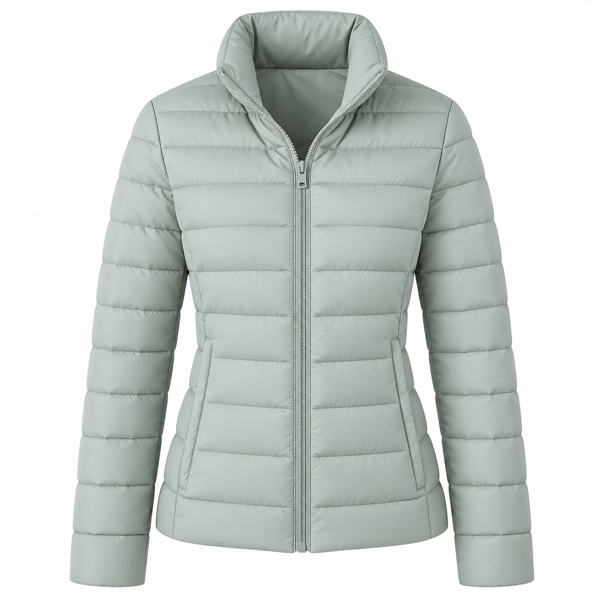 Damen-Steppjacke | Leichtes Polyester & Stehkragen | Figurbetonter Schnitt für Übergangszeiten  Beschreibung