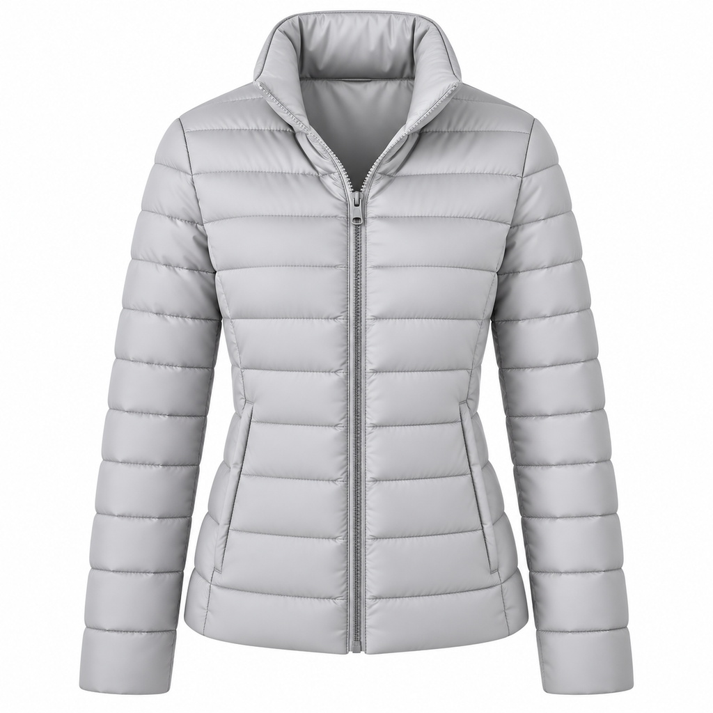 Damen-Steppjacke | Leichtes Polyester & Stehkragen | Figurbetonter Schnitt für Übergangszeiten  Beschreibung