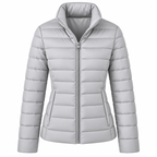 Damen-Steppjacke | Leichtes Polyester & Stehkragen | Figurbetonter Schnitt für Übergangszeiten  Beschreibung
