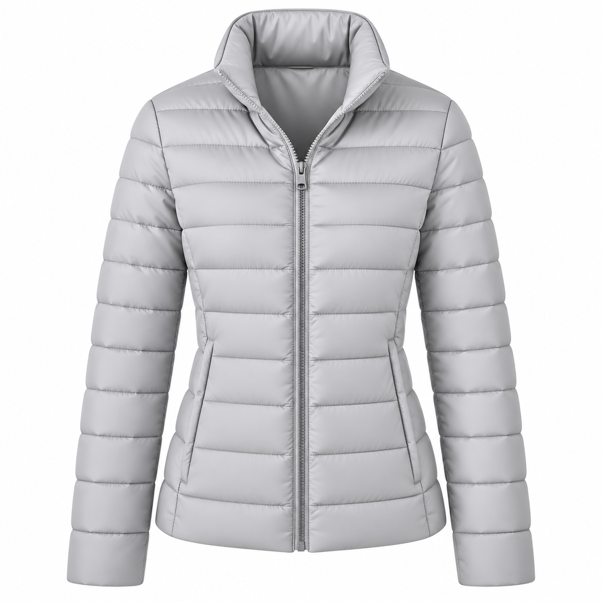 Damen-Steppjacke | Leichtes Polyester & Stehkragen | Figurbetonter Schnitt für Übergangszeiten  Beschreibung