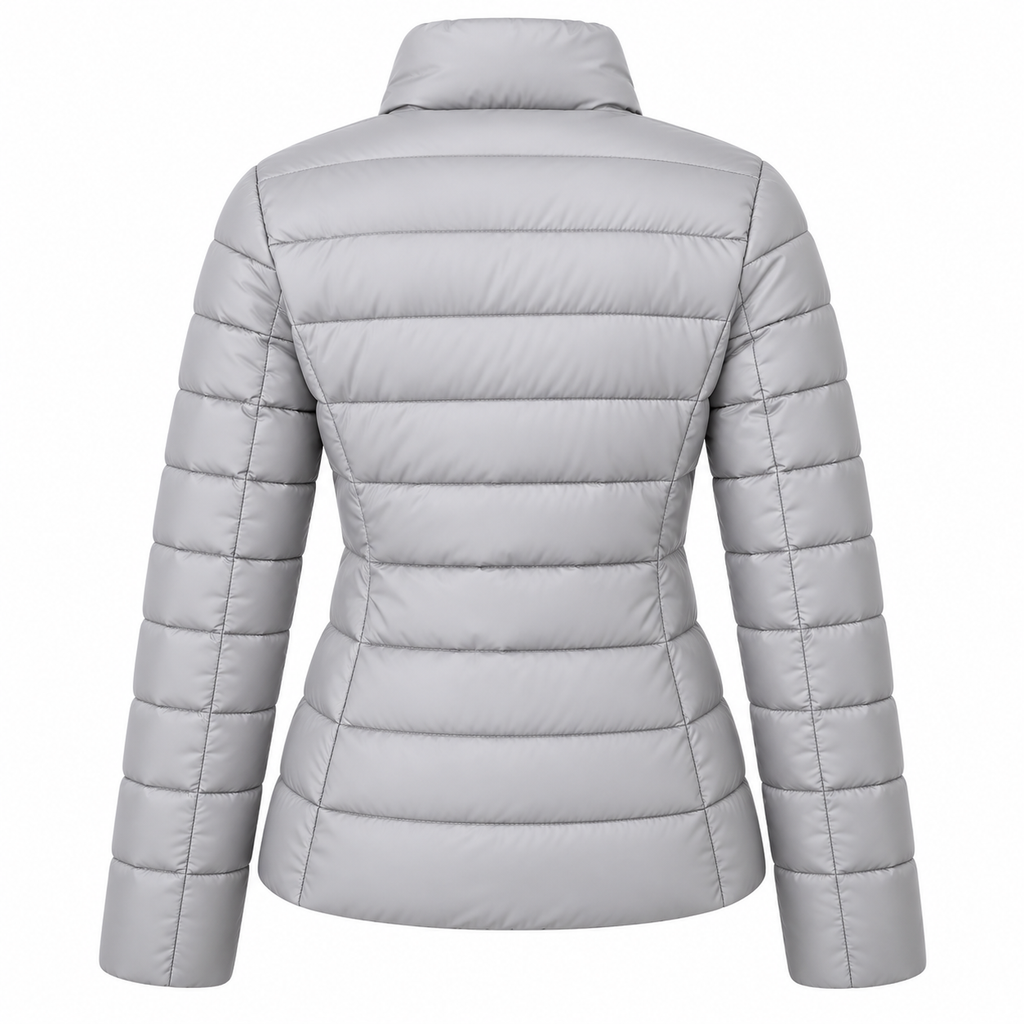 Damen-Steppjacke | Leichtes Polyester & Stehkragen | Figurbetonter Schnitt für Übergangszeiten  Beschreibung