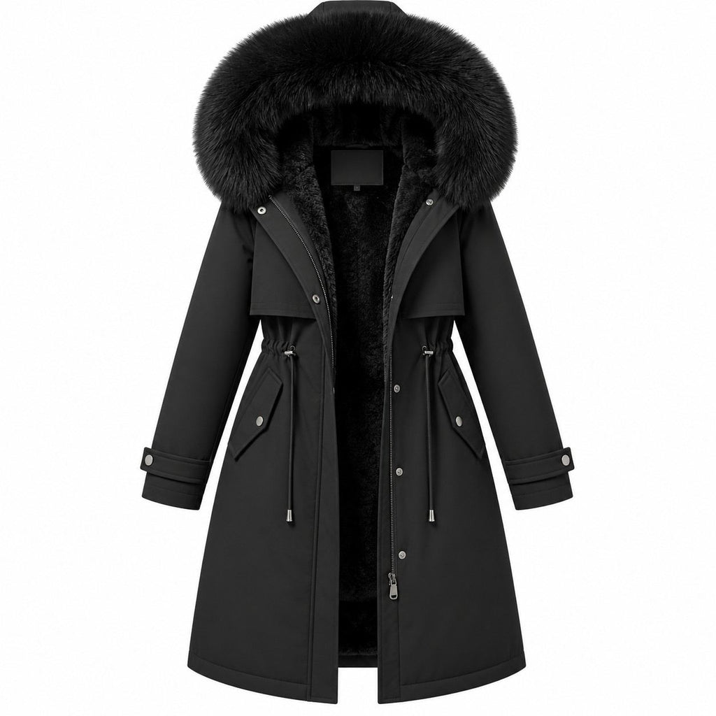 Damen-Winterjacke mit Kapuze | Polyester & Reißverschluss | Verstellbare Ärmelbündchen