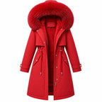 Damen-Winterjacke mit Kapuze | Polyester & Reißverschluss | Verstellbare Ärmelbündchen