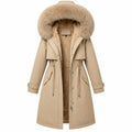 Damen-Winterjacke mit Kapuze | Polyester & Reißverschluss | Verstellbare Ärmelbündchen