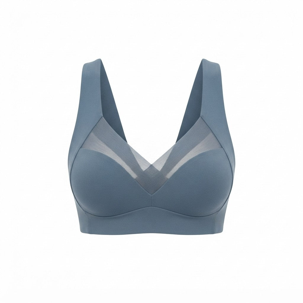 Damen BH ohne Bügel | Nahtloser Stretchstoff | Weiche Push-Up-Unterstützung