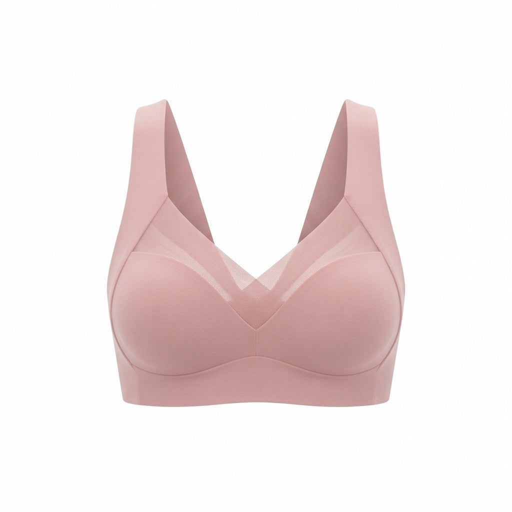 Damen BH ohne Bügel | Nahtloser Stretchstoff | Weiche Push-Up-Unterstützung