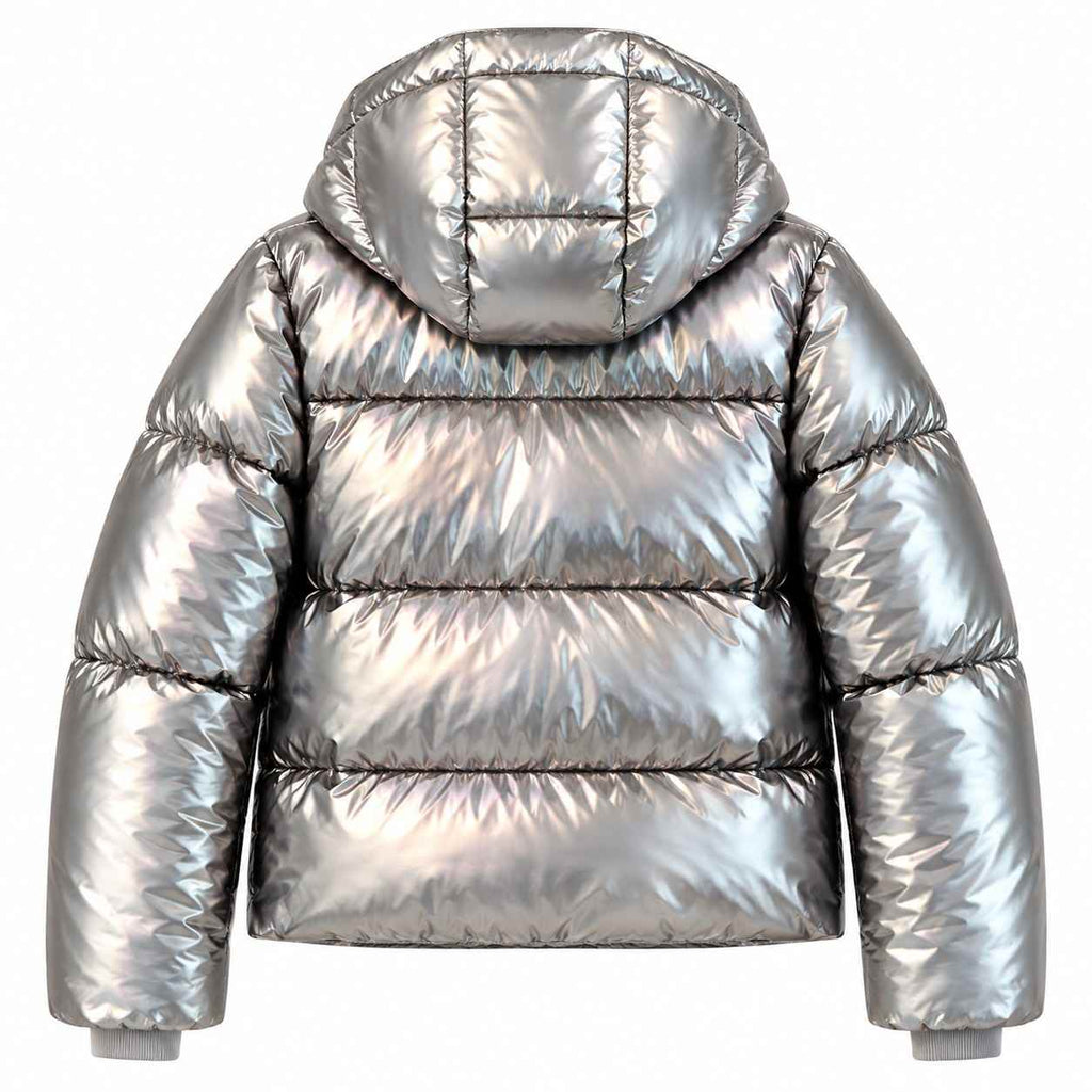Damen Baumwolljacke mit Kapuze | Anorak-inspiriertes Design | Winterjacke in Schwarz und Weiß