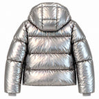 Damen Baumwolljacke mit Kapuze | Anorak-inspiriertes Design | Winterjacke in Schwarz und Weiß