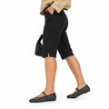 Damen Caprihose | Spandex & Nylon Stretchgewebe | Hohe Taille mit Seitenschlitzen