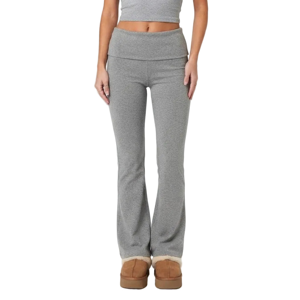 Damen Flared Jogginghose | Baumwollmischung mit Stretch | Elastischer Bund