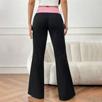 Damen Flared Jogginghose | Baumwollmischung mit Stretch | Elastischer Bund