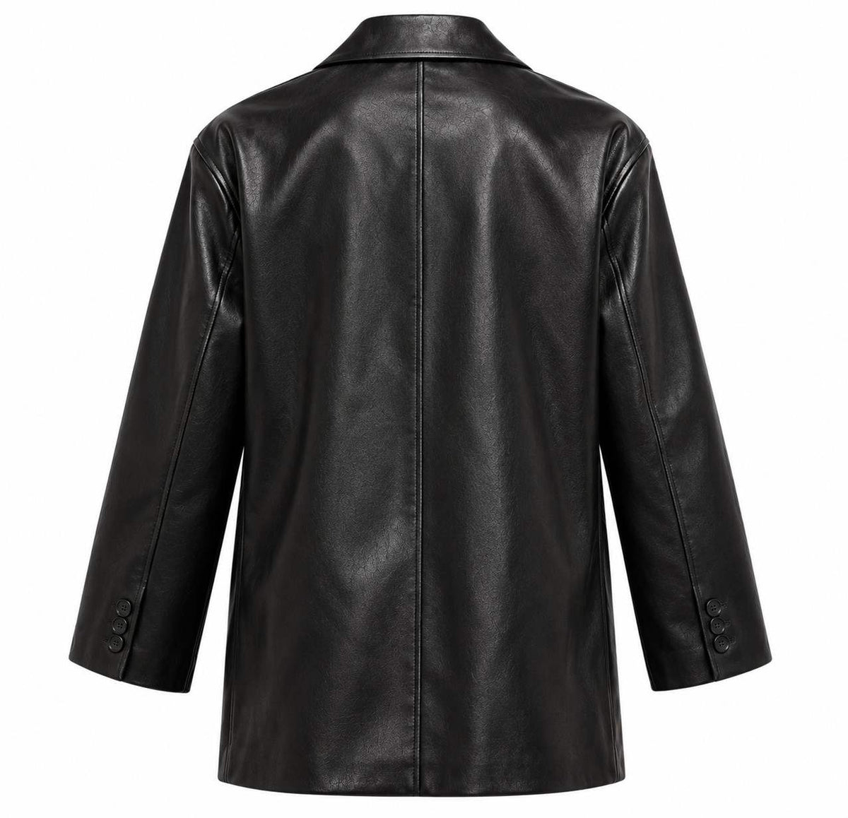 Damen Lederblazer | Reverskragen & Ein-Knopf-Verschluss | Lockere Passform